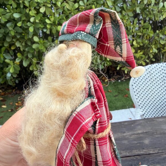 Vintage Lot Primitive Folk Art Handmade Dolls Snowman Santa Gingerbread Girl Boy - Picture 4 of 15